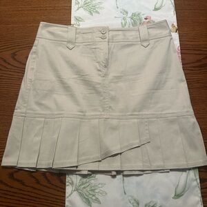 LOFT Cream Textured Skirt